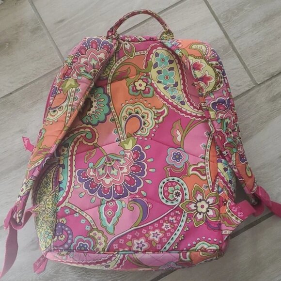 Vera Bradley Pink Swirls Laptop Backpack - Picture 8 of 15